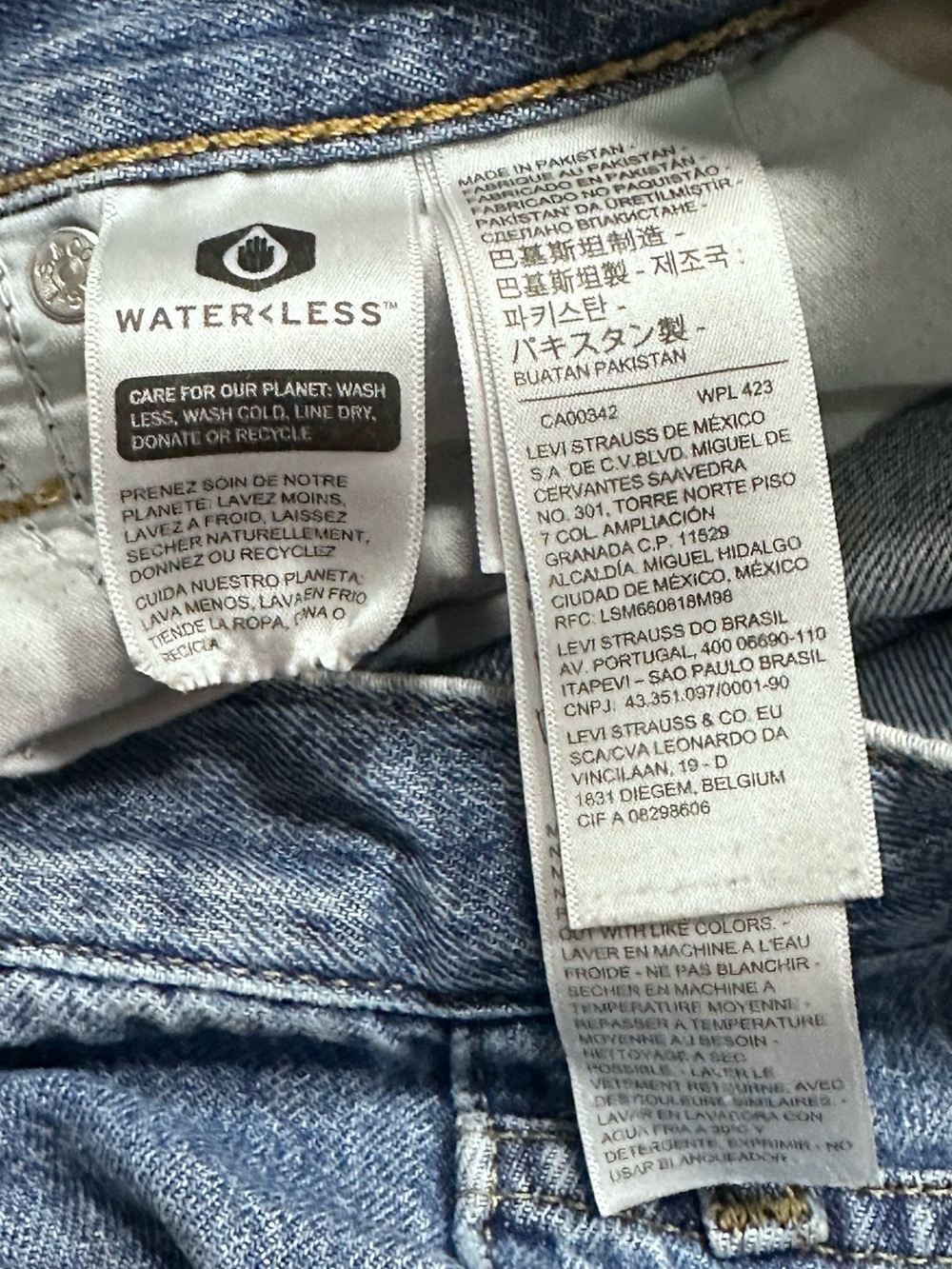Levi’s High Waisted Straight Leg Jeans Medium Wash Cotton & Hemp Blend - Picture 8 of 15